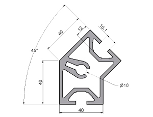 45-Degree, Two Sides Closed