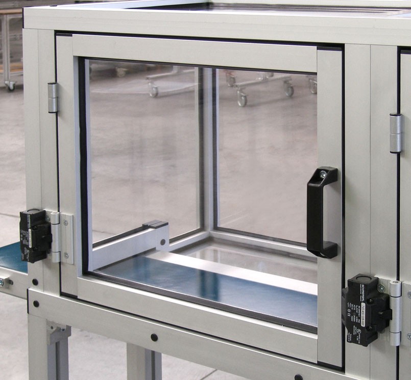 Extruded Aluminum Enclosure with a Glass Door